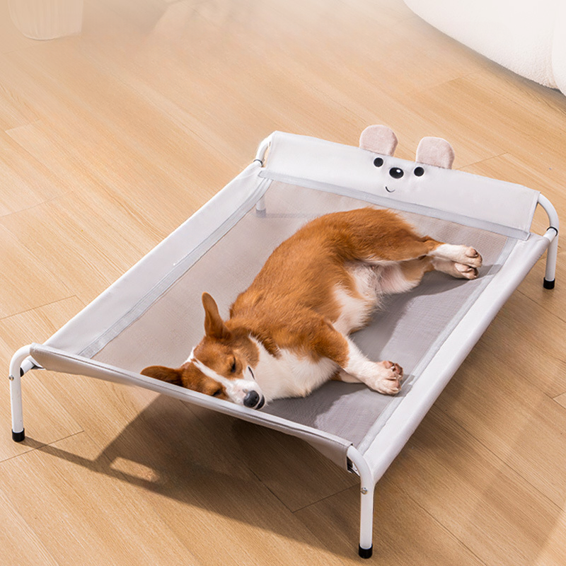 모모비 반려동물 쿨링 메시 해먹 침대, 1개, 연그레이 39,800원