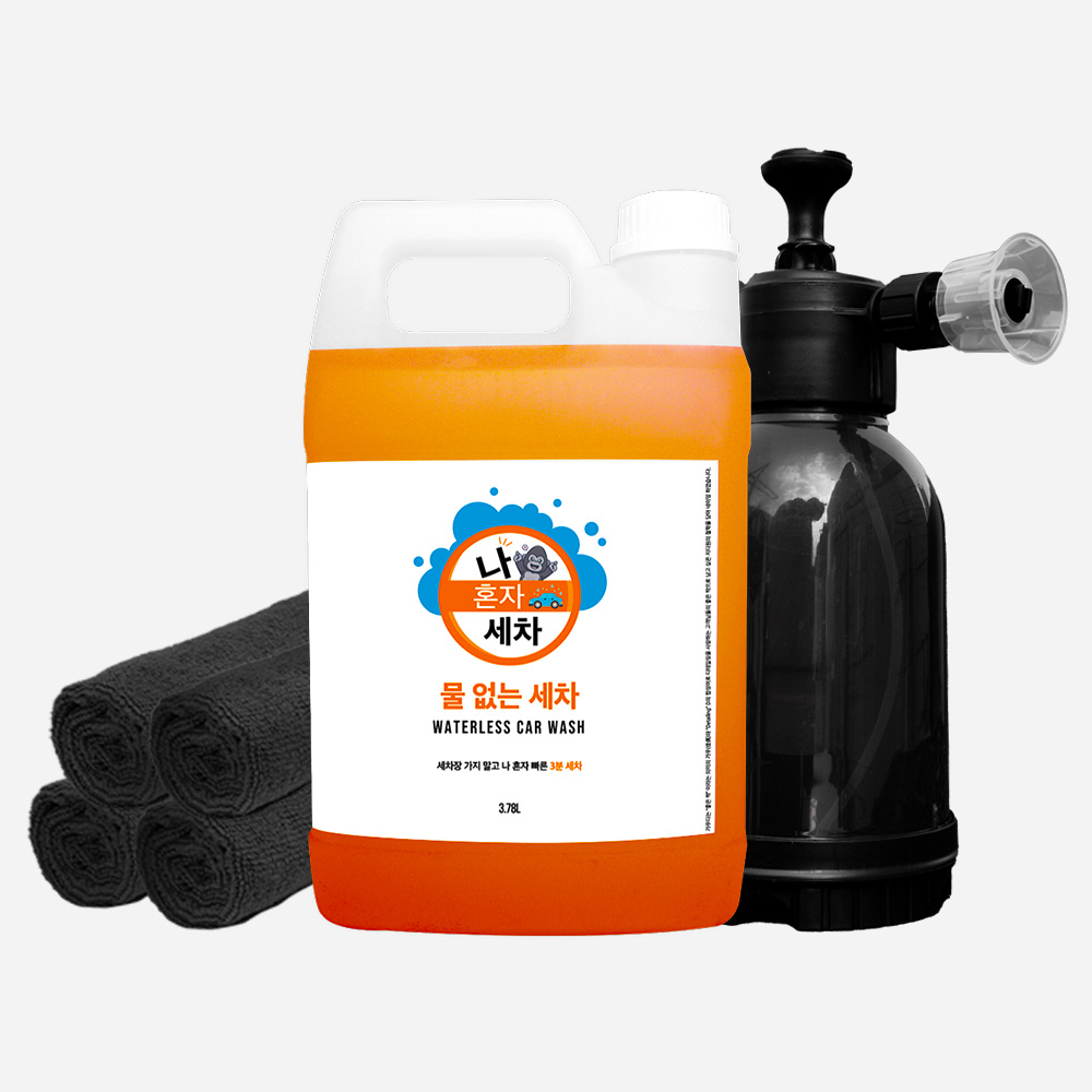가우디 나혼자세차 3분 물없는 간편세차 광택제 압분기 타월4장 세트, 1세트, 3.78L 28,400원