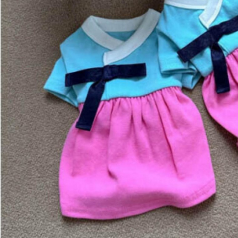 명절 2XL 설날 한복 원피스 핑크 비비드 강아지한복 1P, 1개, 상세페이지 참조 59,960원