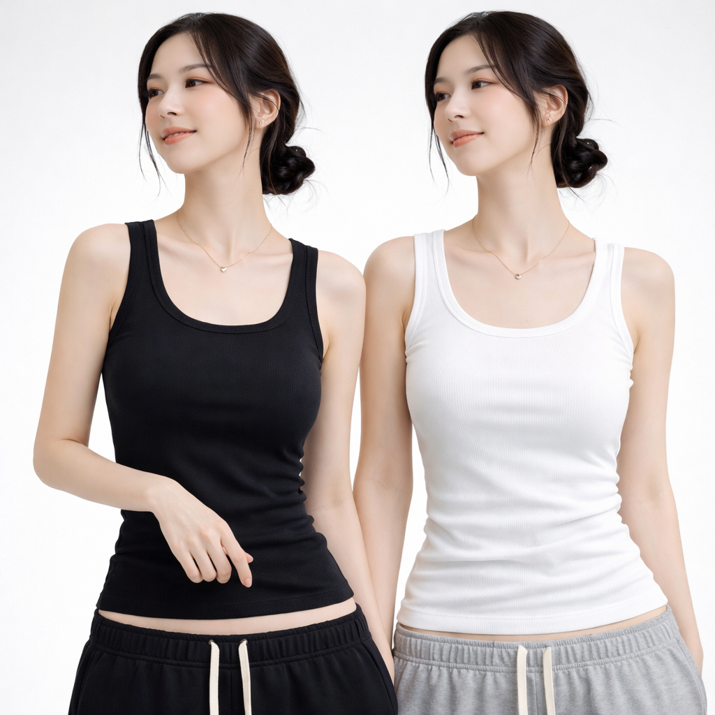 뜬다핑 여성 면 스판 나시티 민소매 2장세트 선물포장 24,800원