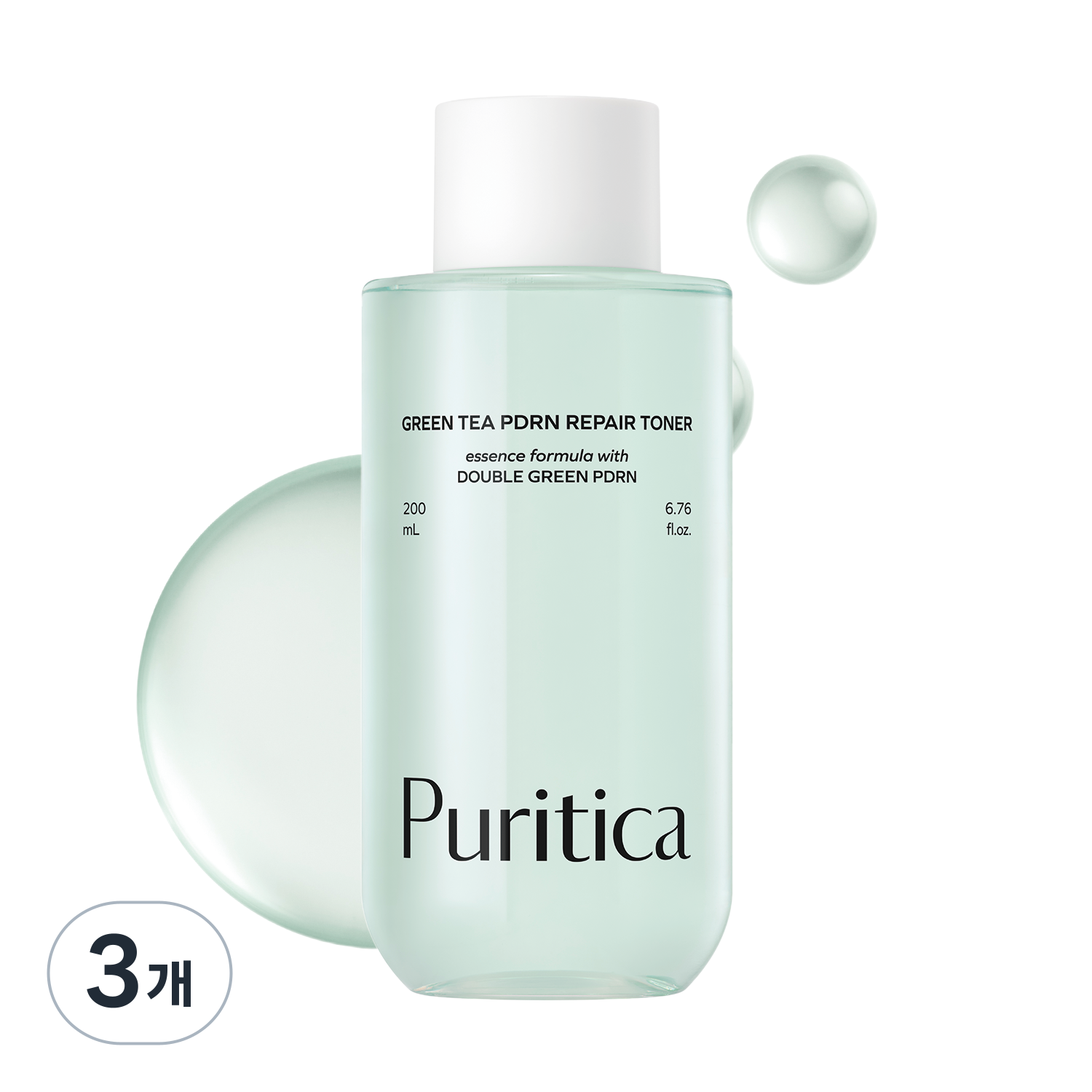 퓨리티카 그린티 PDRN 리페어 토너 초저분자 히알루론산 시카 수분 진정, 3개, 200ml 64,900원