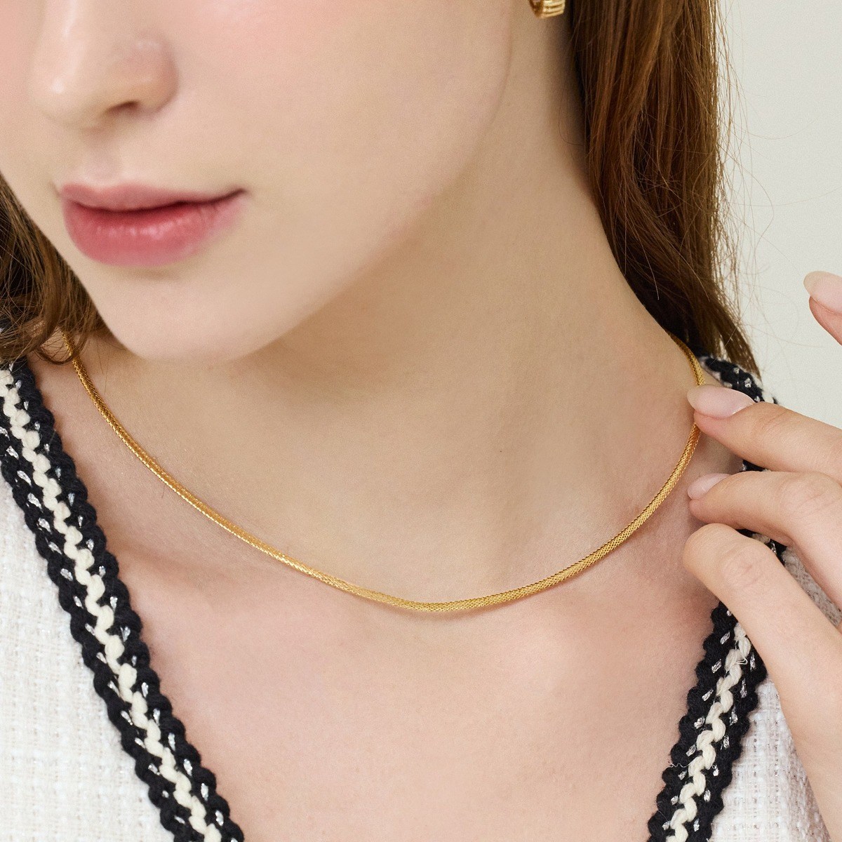 펠리체골드 14K 럭셔리 딤프메쉬 목걸이 (+선물포장) 이태리 여자친구 고급 데일리 체인 골드 명품 금 선물 기념일 패션 여성 레이어드 184,170원