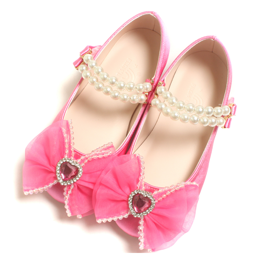 FROMBEBE 여아용 아리엘 진주 스트랩 LED 라이팅 공주 샌들 42,000원