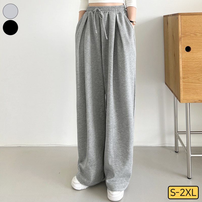 바비팩토리 여성용 롱/숏기장 앞 핀턱 사이드 와이드 트레이닝 팬츠 투웨이 와이드/조거핏 키작녀 키큰녀 바지 19,900원