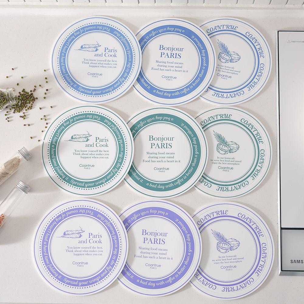 꼬앙뜨로 레터링 실리콘 국내산 테이블 다용도 인덕션 보호 매트 1+1, 2개 29,400원