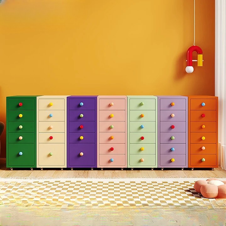 이동식 철제 서랍장 틈새 수납장 폭 좁은 미니 케비넷, 베이지 93,700원