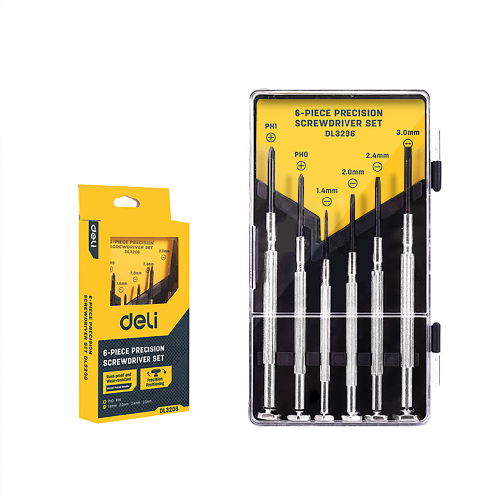 델리툴즈 클래식 정밀 드라이버 세트 6종 십자 일자 안경 시계 별 나사, 1개 9,900원