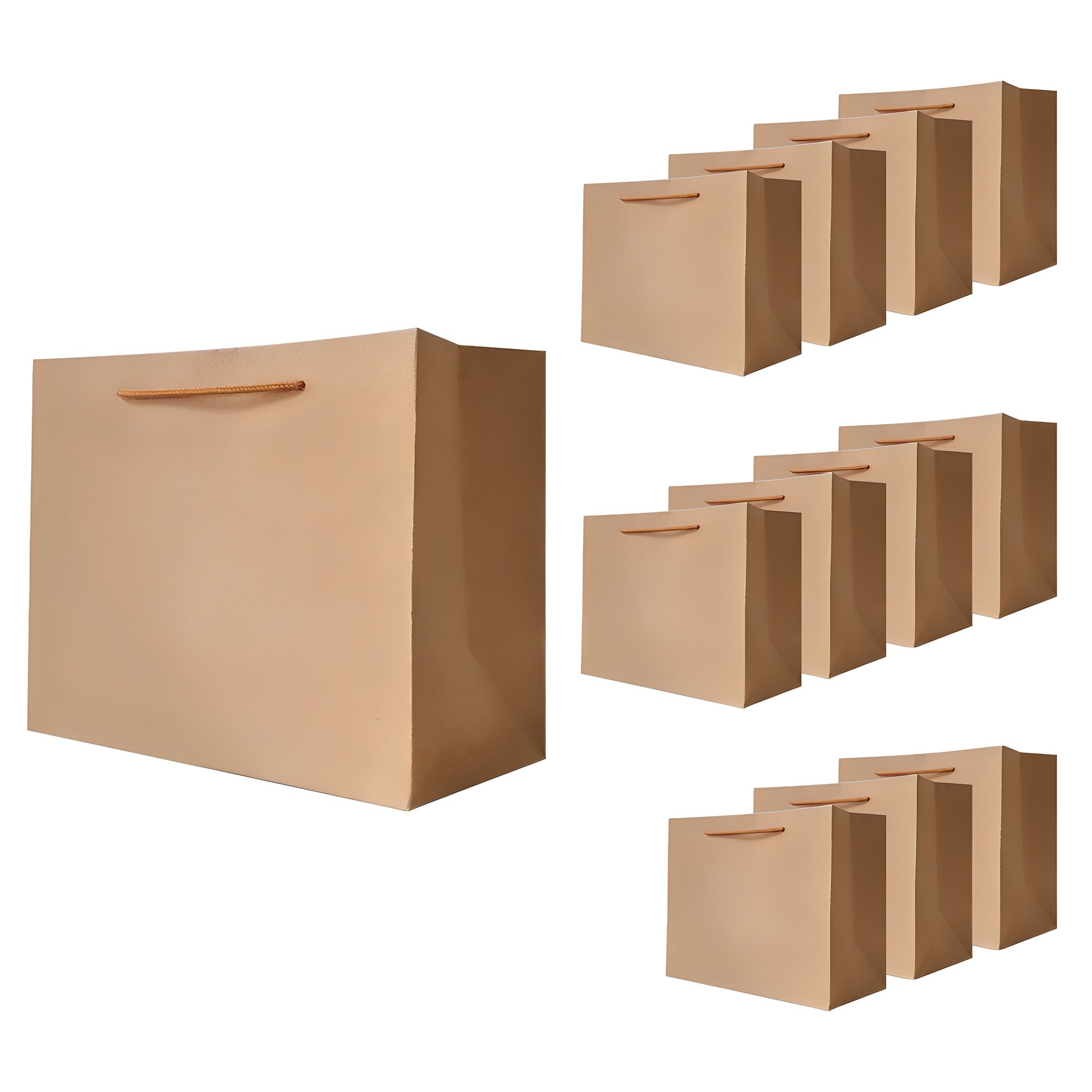 리드홈 튼튼한 크라프트 무지 종이 쇼핑백 12p, 와이드형, 12개 9,040원