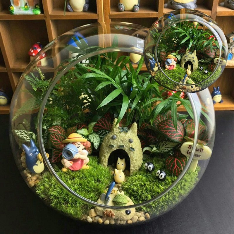 테라리움 만들기 원형볼 15cm 2개 무료배송 젤캔들 미니정원재료 유리 화분 피규어 11,860원