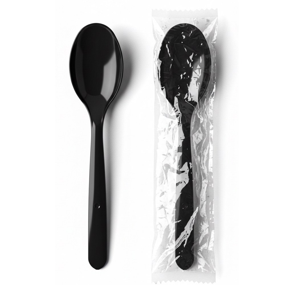 일회용 숟가락 176mm 개별포장 블랙, 100개입, 1개 9,900원
