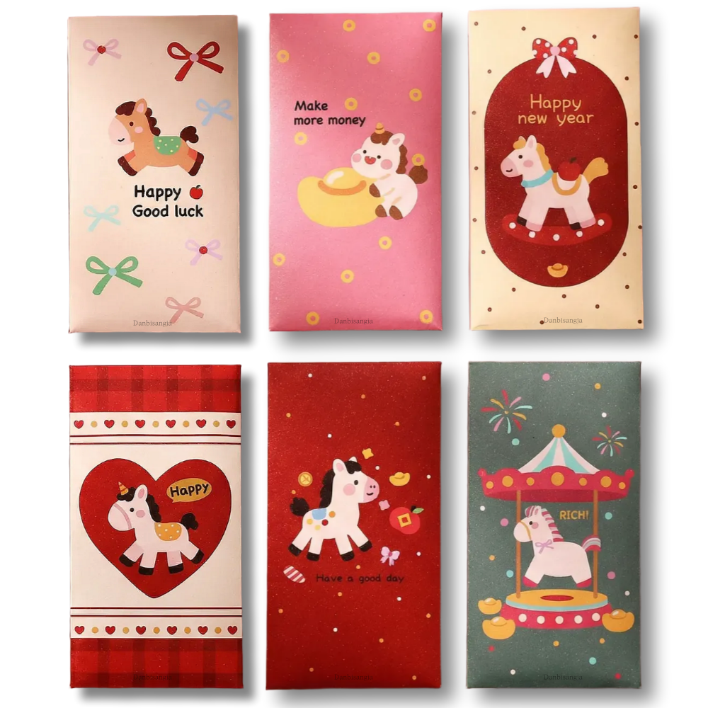 단비상자 2026 설날 용돈봉투 병오년 말 고급 예쁜 세뱃돈 현금봉투 6종세트 10,900원
