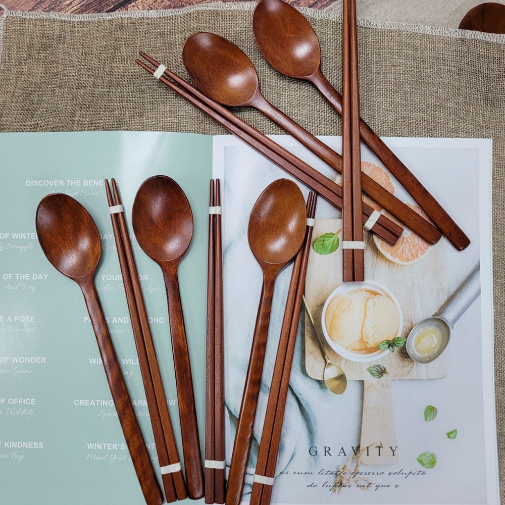 네오셰프 5번 옻칠 나무 수저, 5인세트 18,800원