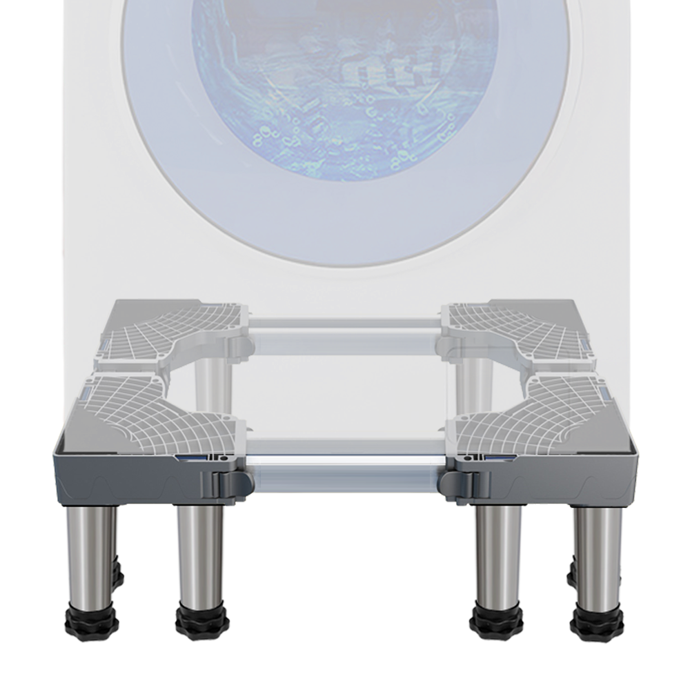 더블 프레임 세탁기 받침대 20cm 12발 높이조절 드럼 통돌이 건조기 소음차단, 1개, NZ-DUOB20cm12-G 79,900원