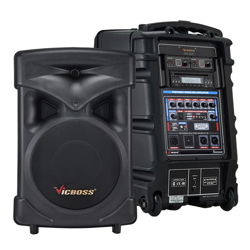 PWA-V9102 고출력 충전이동식앰프 CD USB 블루투스 스피커 2채널 무선마이크 버스킹 공연 1,677,000원