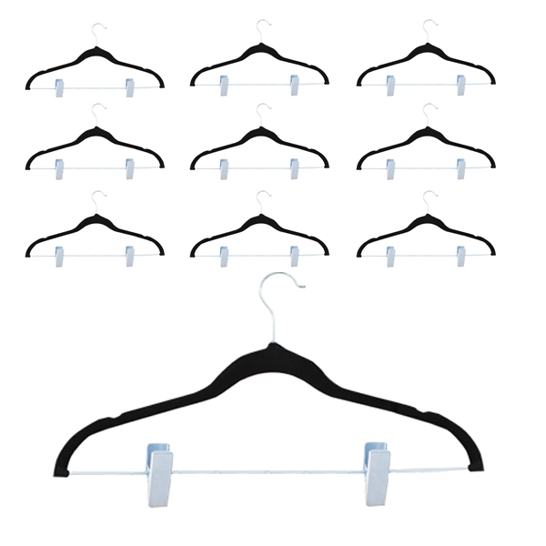 엠에프매직하우스 모라펠 논슬립 멀티 벨벳 집게 바지걸이, 블랙, 10개 10,900원