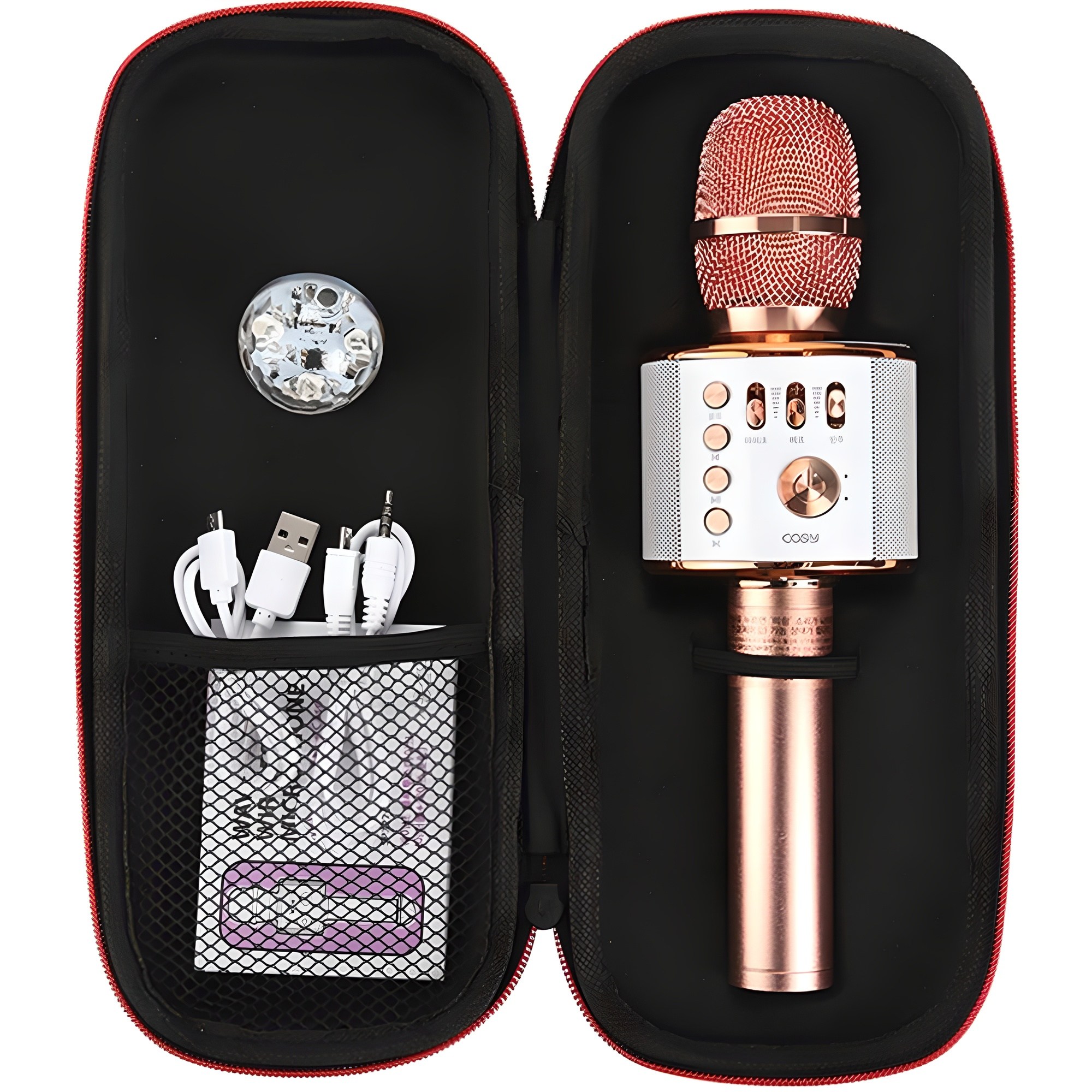 코시 무선 웨이브 블루투스 마이크 + 미러볼 + 케이스 세트, SP3270MKBT, 핑크 18,900원