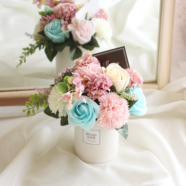 모리앤 비누꽃 샤벳 센터피스 + 땡큐택 + 케이스, 블루, 1세트 15,900원