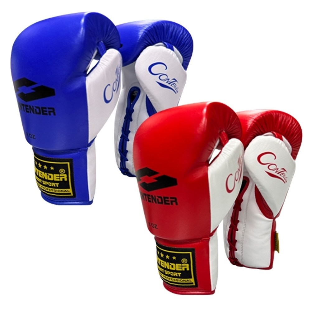 컨텐더 시합용 가죽 복싱 끈글러브 (벨크로밴드증정), 1개, 블루화이트 29,000원