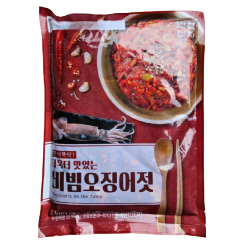 반찬단지 비빔오징어젓 절임반찬 대용량 업소용, 6개, 1kg 72,000원