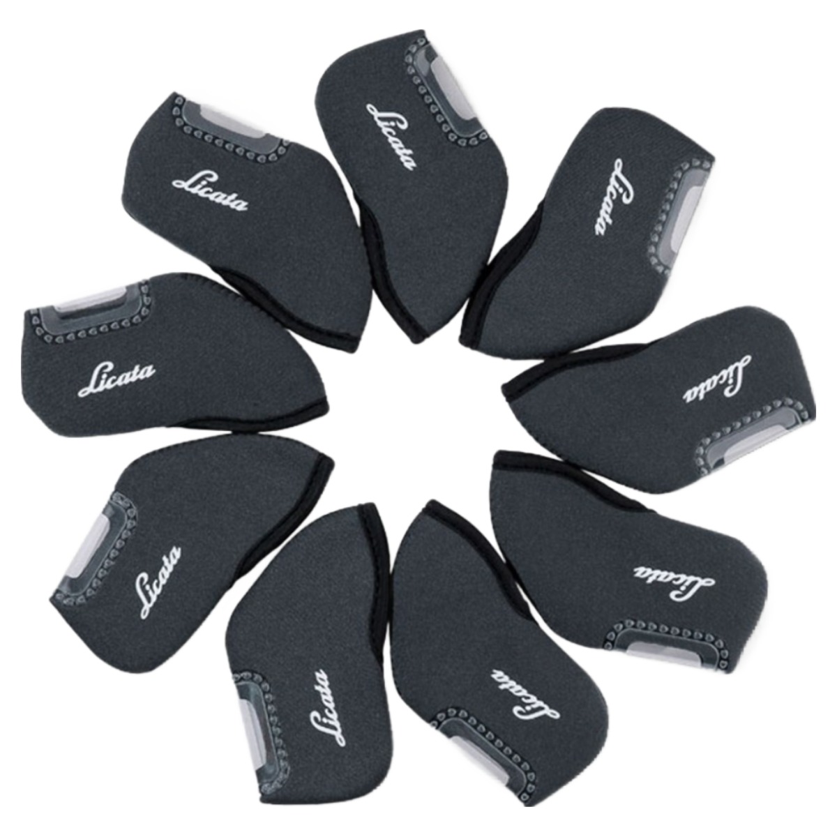 리카타 시그니처 아이언 쿠션 커버 헤드 커버 투명 넘버 존 [블랙/그레이] 11,730원