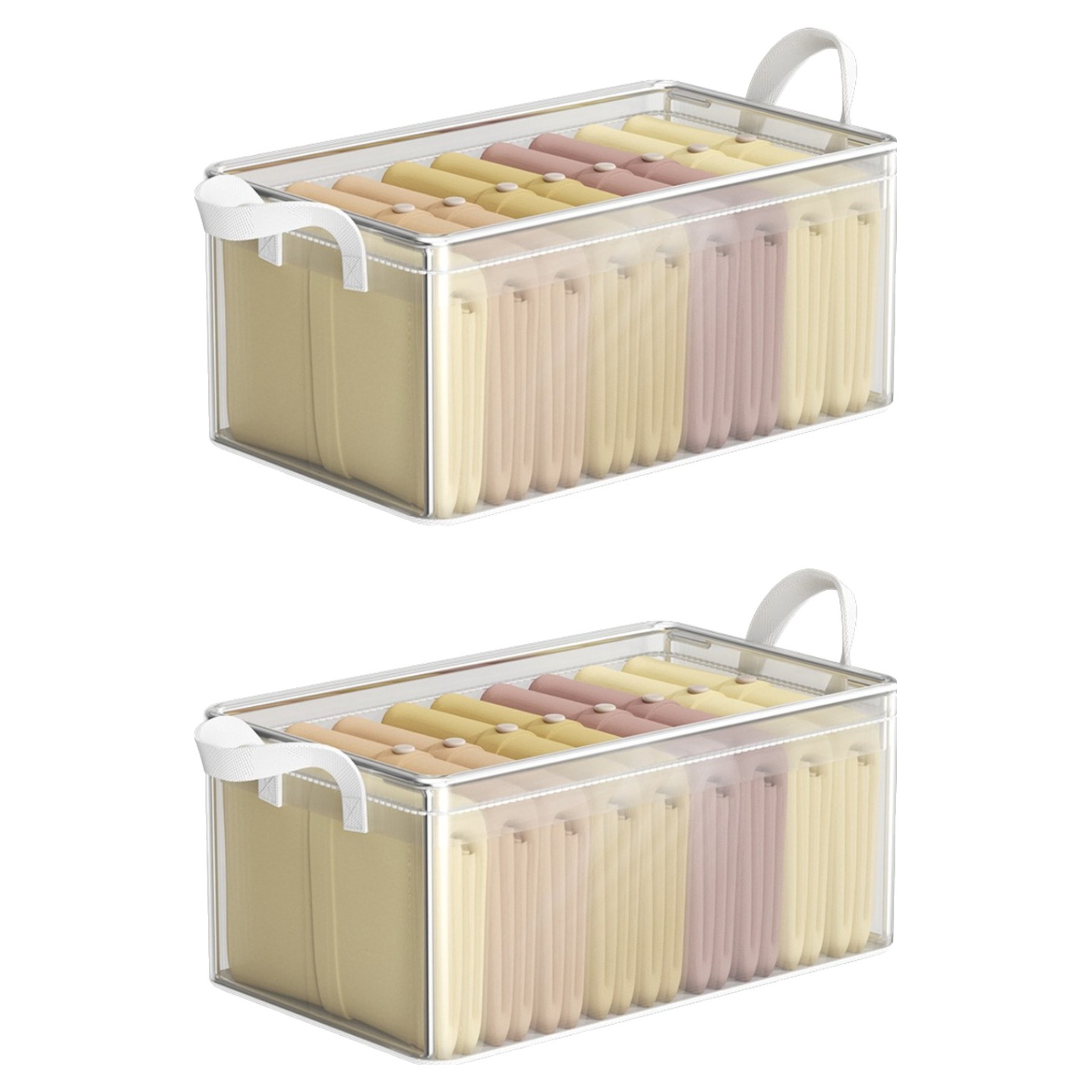 조이베리 PVC 접이식 옷정리 다용도 리빙박스, 투명, 2개 9,640원