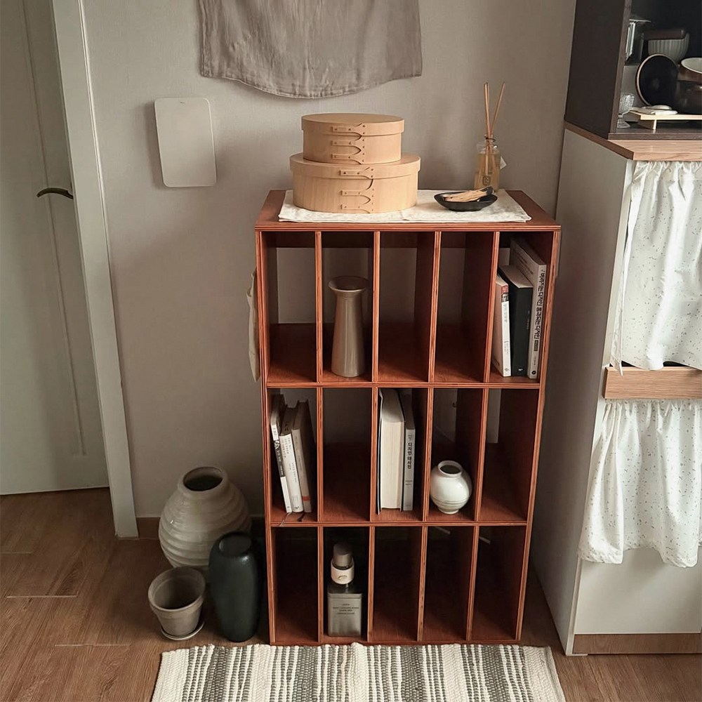 오그레 온결 우드 책장, 3단, 브라운 268,000원