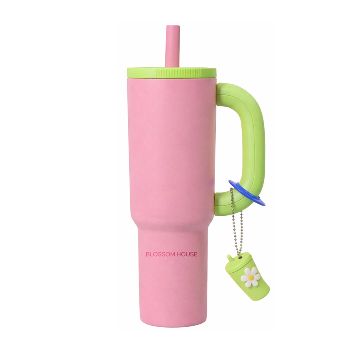 블라썸 스텐 304 보온 보냉 대용량 손잡이 텀블러 (+키링 포함), 블러쉬 핑크, 1개, 1.2L 21,000원