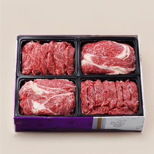 송제한우 2.4kg 이바지 한우선물세트 1++ 꽃등심,살치살,안창살 부모님 명절 선물, 1개 360,000원