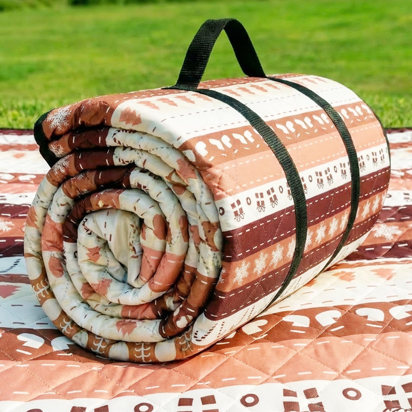 ROYAI ONE 휴대용 방수 방습 캠핑매트 대형 두터운 피크닉매트, 갈색 26,000원