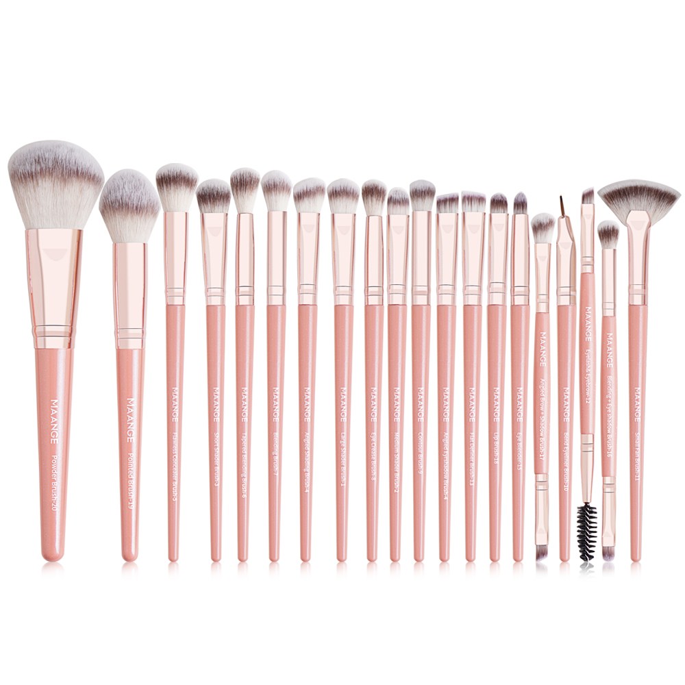 MAANGE 20피스 메이크업 브러시 세트, 파운데이션 브러시, 블러셔 브러시 및 아이섀도 브러시 등., 1개, Pink, 현재가 18,000원