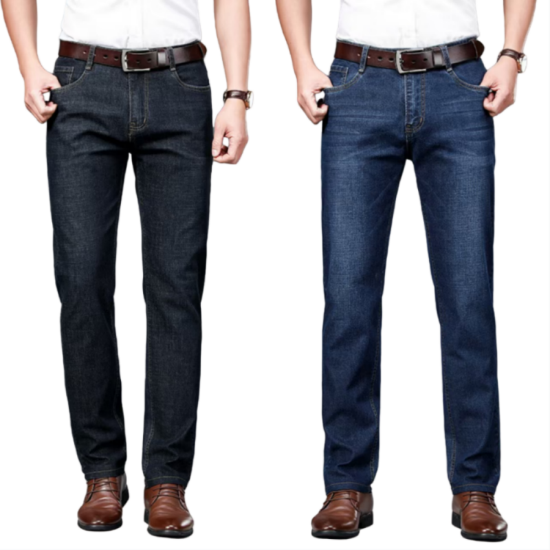 1+1 남성 데님 캐주얼 바지 편한 청바지 작업복 블랙진 블루진 41,000원