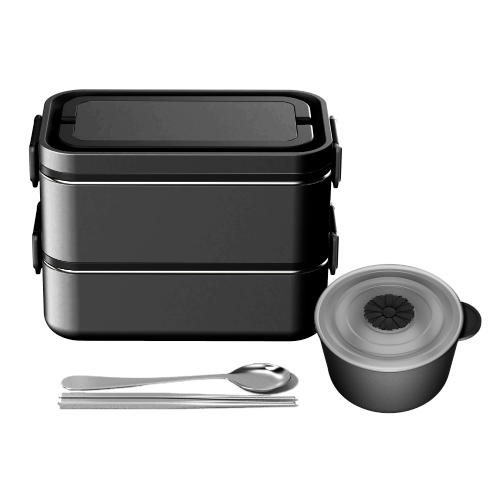 장바군이 스텐 2단 도시락통, 블랙, 1개 24,820원