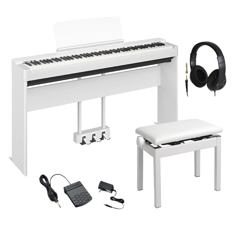 YAMAHA P-225 WH 전자 피아노 전용 스탠드・고저자재 의자・3개 페달・헤드폰 1,034,290원