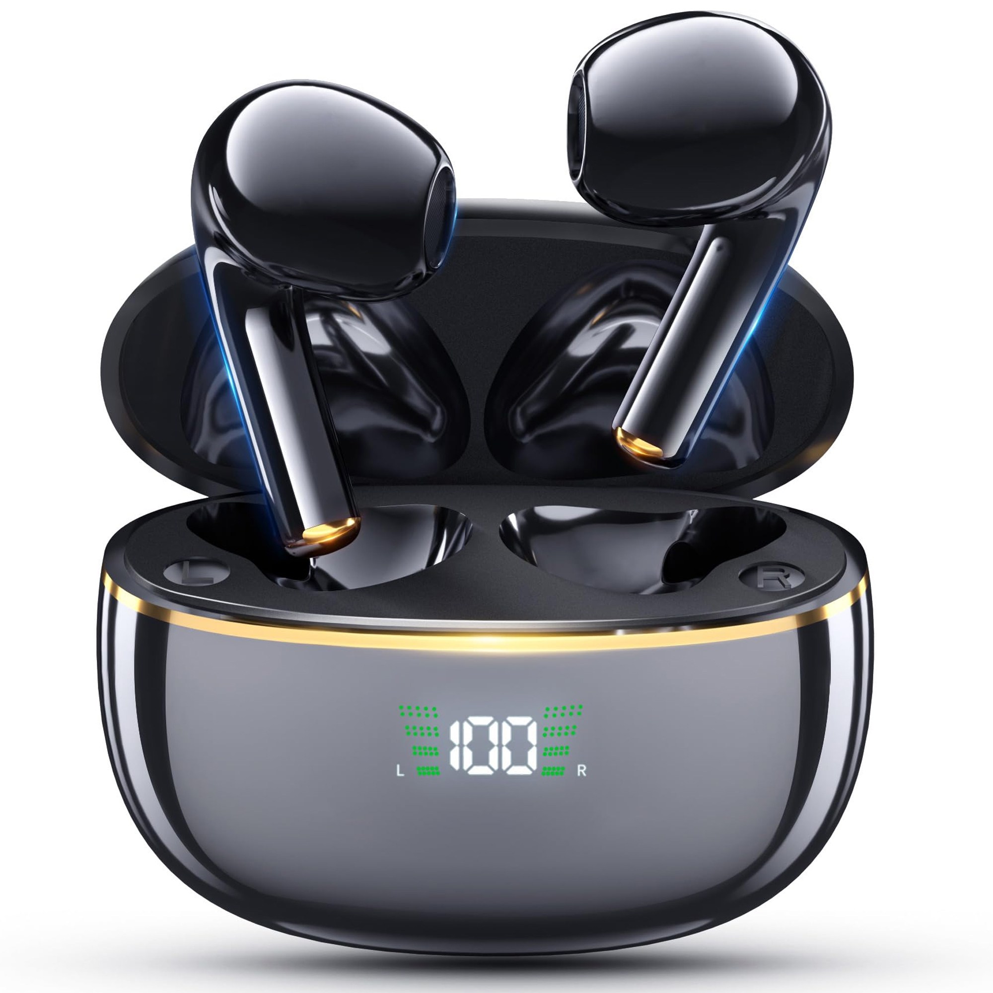 SMIRIA 노이즈 캔슬링 무선  이어폰 블루투스 5.3 자동 페어링 방수 배터리 잔량 확인 27,800원