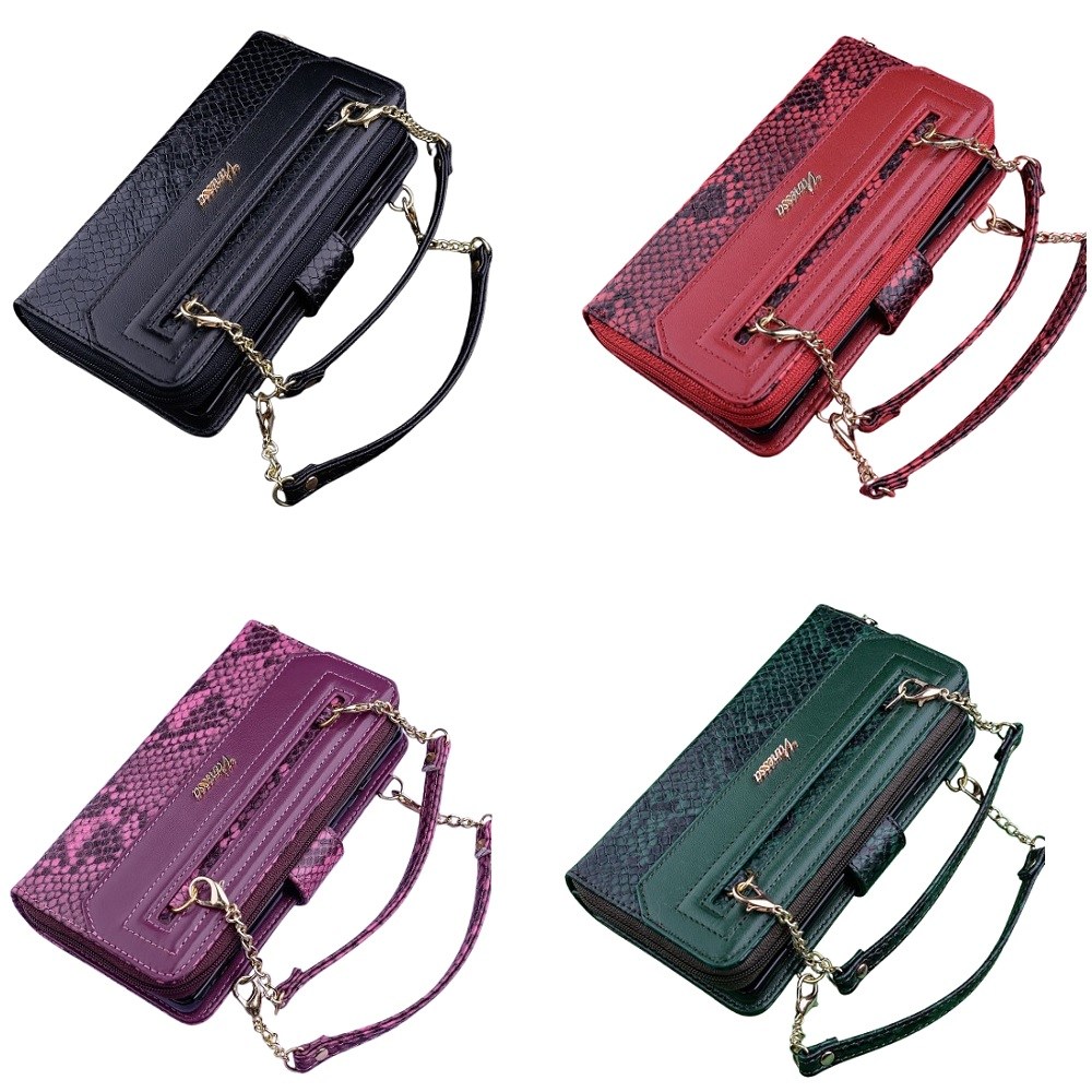 아이폰 17프로맥스 케이스 iPhone 17Pro Max 가죽 바엘사백 VNS (지퍼) 핸드백 파우치 카드 지폐 수납 자석 지갑 (손목 스트랩 2개 포함) 커버 26,600원