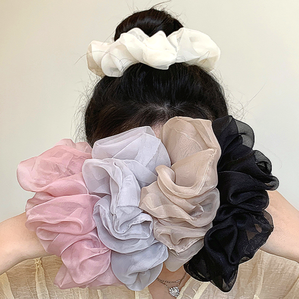 샤콘 빅 쉬폰 스크런치 곱창밴드 5종 세트 ac001 9,800원