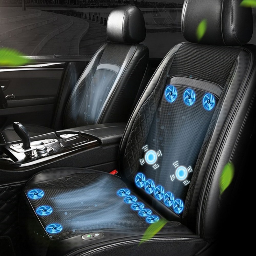 Mochae 자동차 통풍시트 12V 24V 차량용 쿨링시트  3단바람조절 여름 시쿨링 자동차시트커버 16팬 저소음 메쉬 전신 안마 방석 75,440원