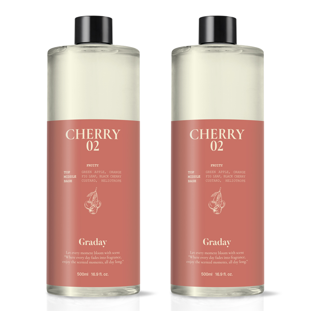 그라데이 디퓨저 리필액, 2개, 500ml, 블랙체리 02 9,900원