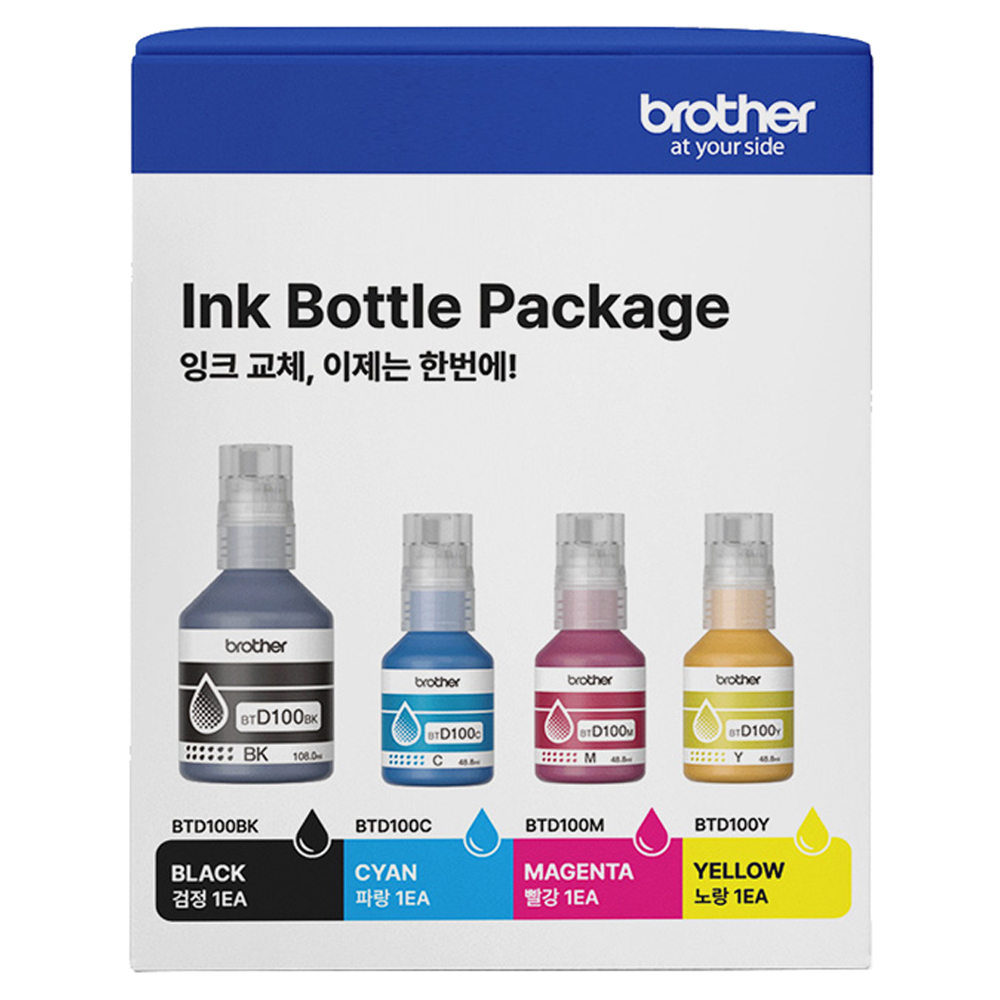 브라더 잉크 BTD100BK + BTD100C + BTD100M + BTD100Y 세트 BTD100BKCL 40,410원