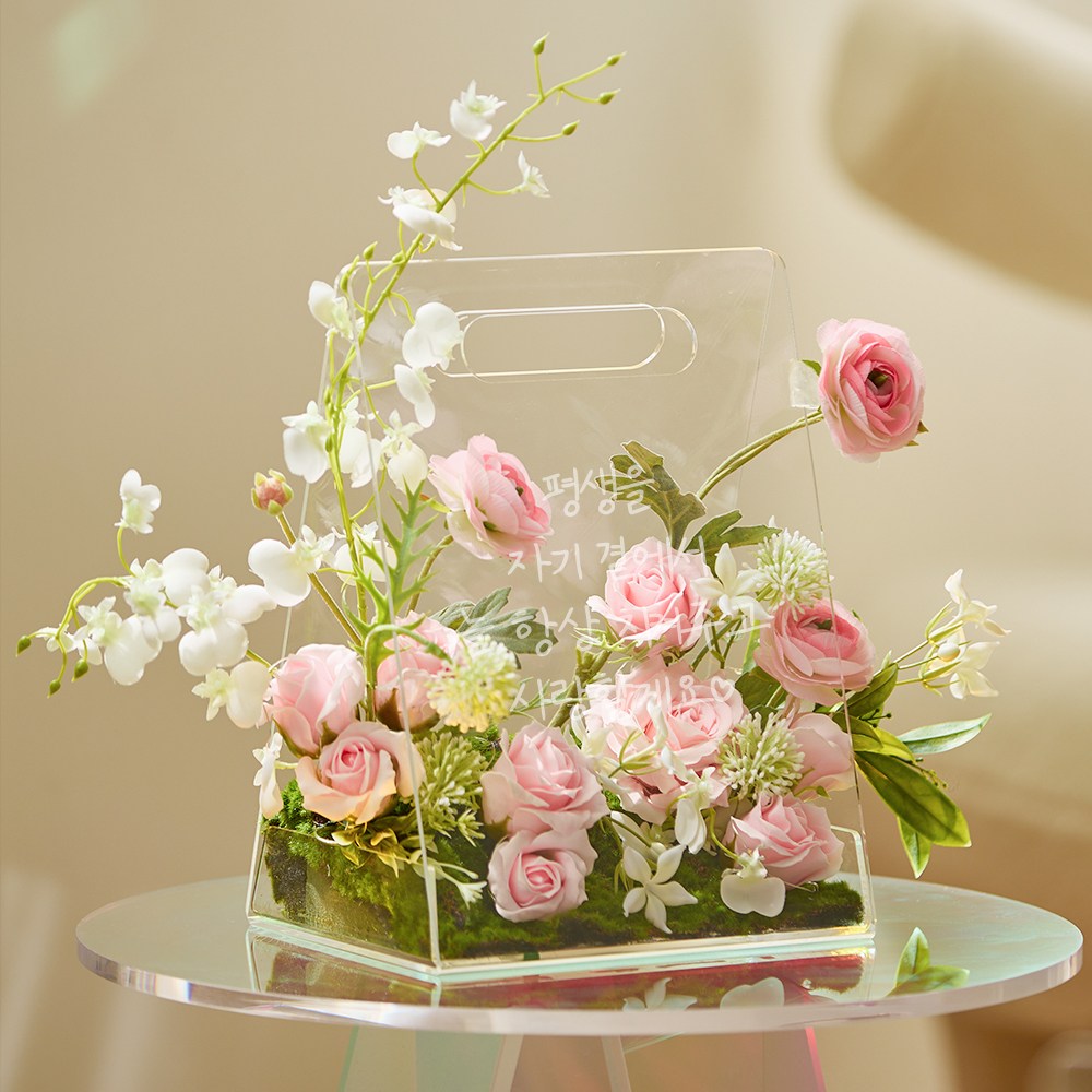 리비트 장미 플라워백 여자친구 생일선물 100일 1주년 기념일 이벤트, 1개, M 73,000원