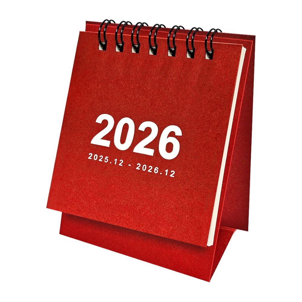 2026년 책상 탁상 달력 데스크 스탠딩 캘린더 연휴표시, 2개, 레드 8,900원