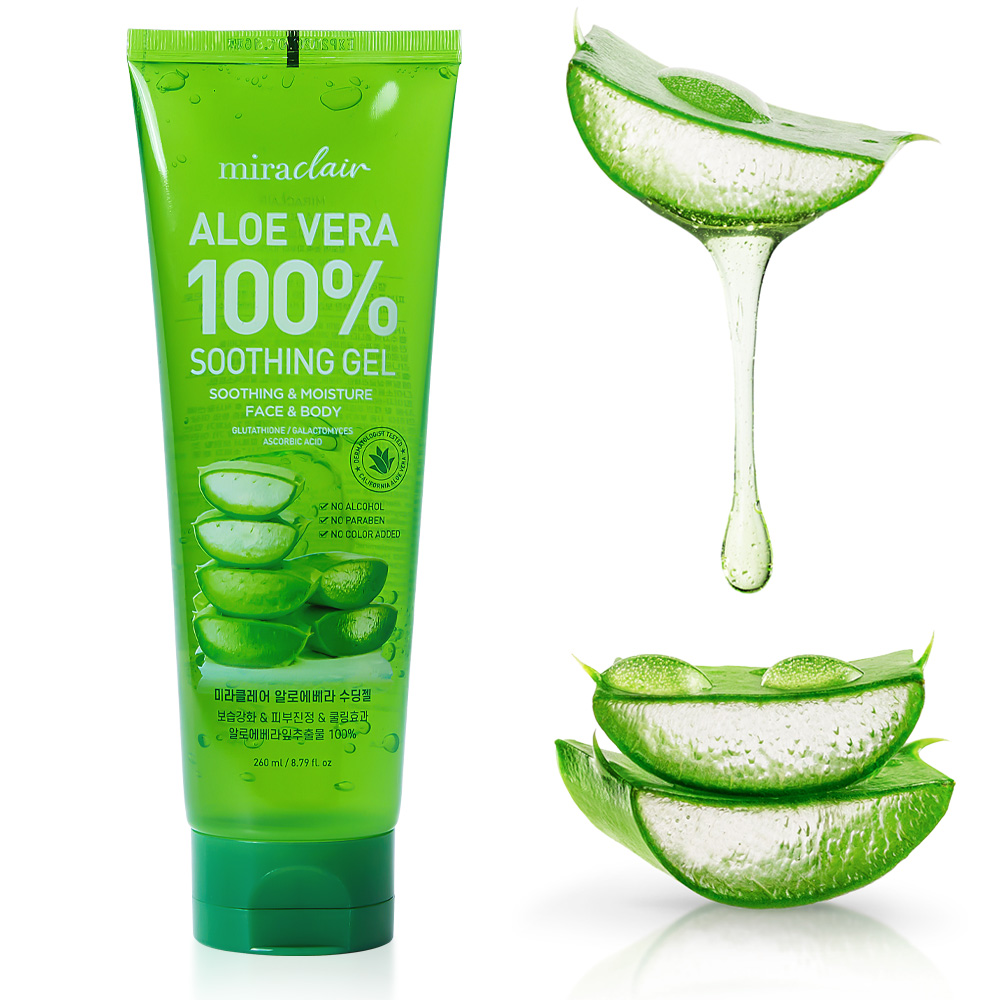 미라클레어 알로에베라 순도100% 무알콜 수딩젤 수분가득, 1개, 260ml 9,800원