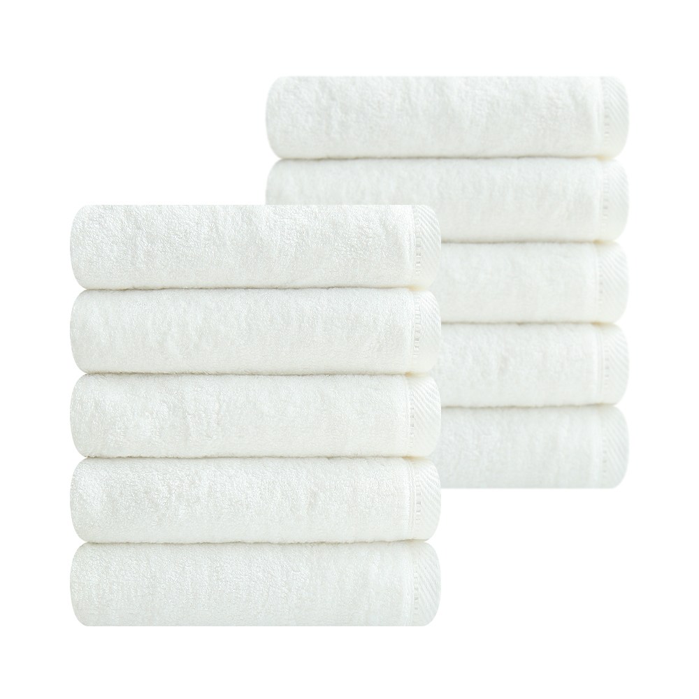 송월타월 솔리드뱀부 200g 고중량 호텔수건, 아이보리, 10개 54,000원