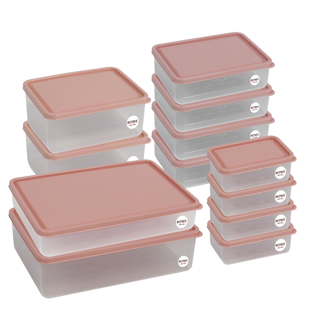 비트리 시즌2 휘어지는 냉동실 정리용기 혼합세트4 핑크 12p 42,800원