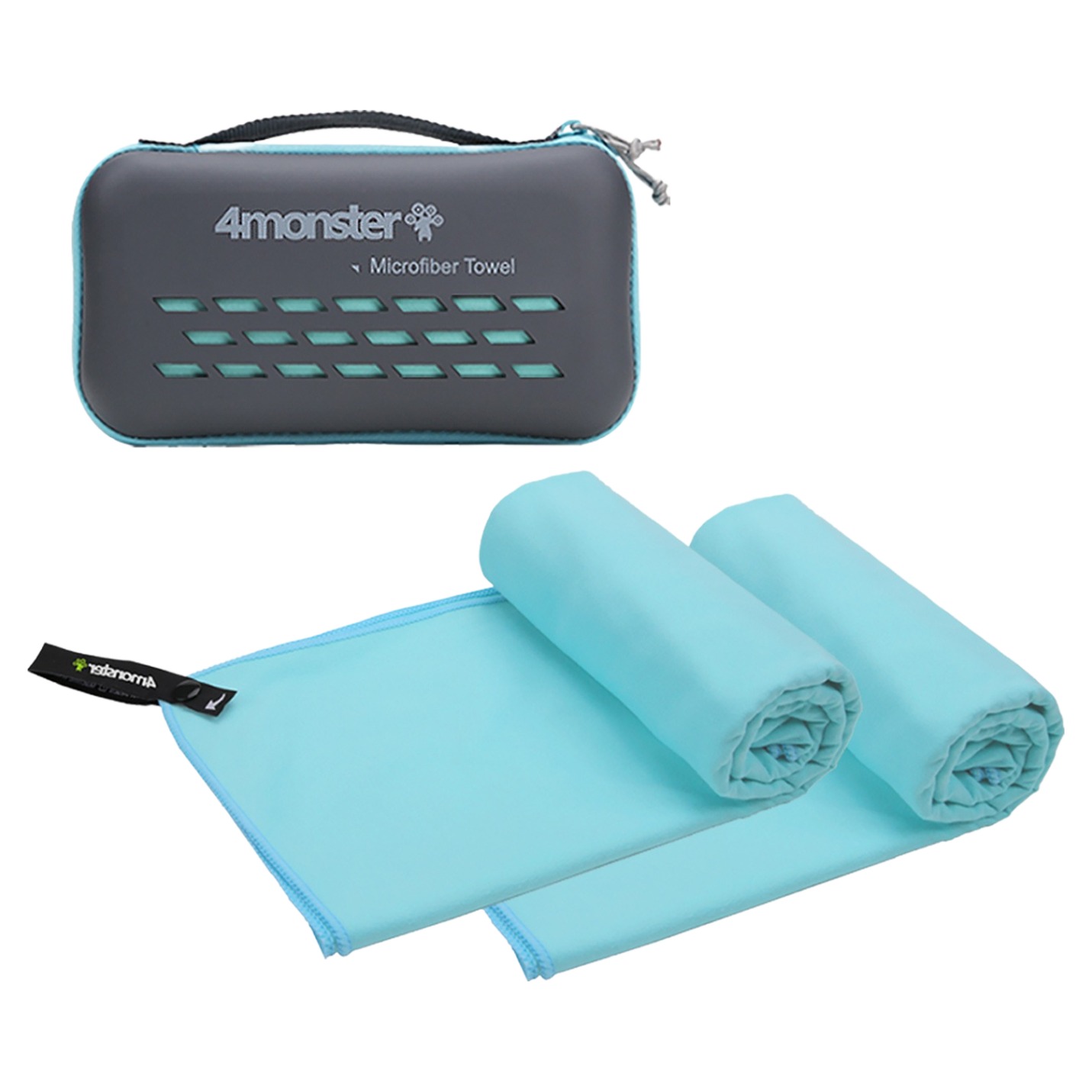 4몬스터 극세사 마이크로화이바타월 라지 2p + EVA 케이스 세트 31,230원