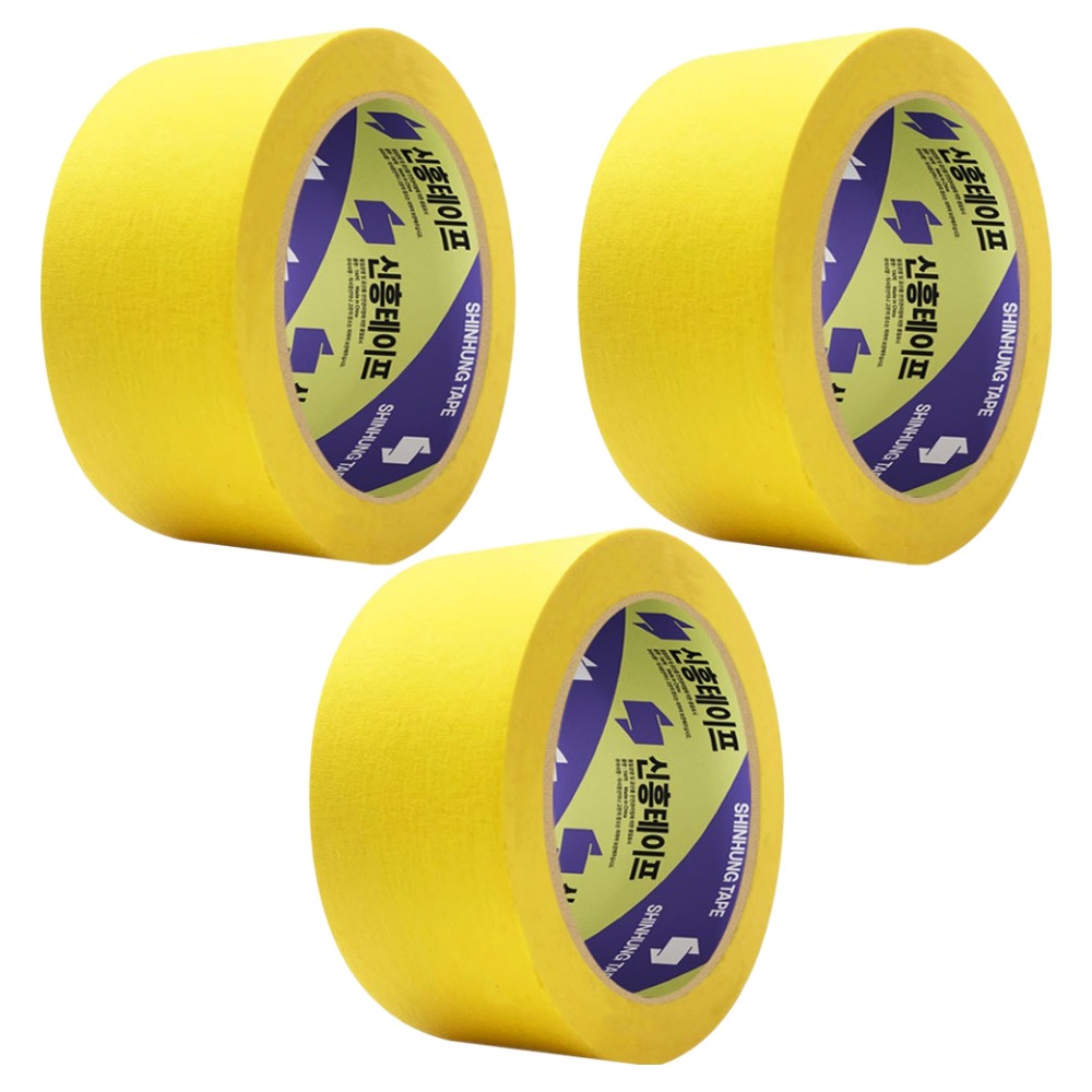 신흥테이프 마스킹 테이프 노랑 48mm x 40m, 3개 8,500원
