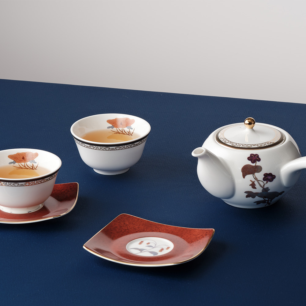 한국도자기 초충도 전통다기세트6p 142,500원