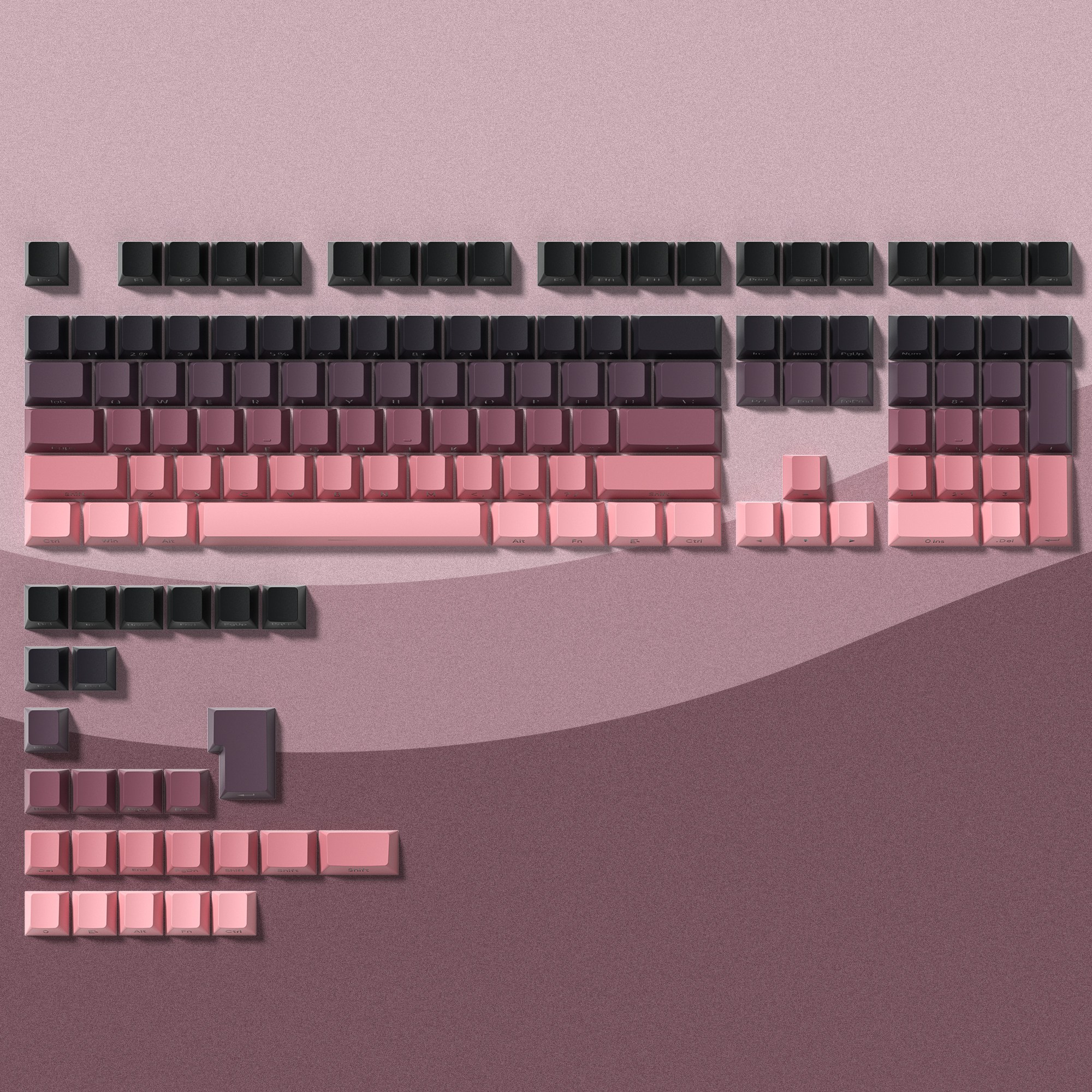 136 키 블랙 화이트 사이드 라이트 샤인 스루 백라이트 키캡 PBT 더블 샷 MX 스위치 기계식 키보드용 OEM 프로파일, [07] HF cherry 29,000원