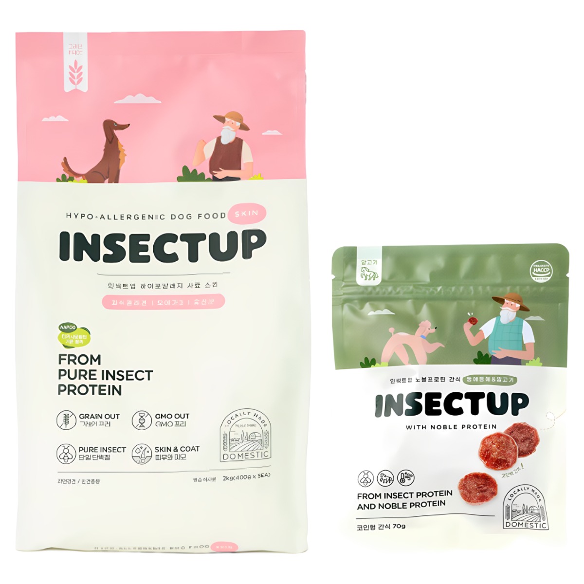 인섹트업 하이포알러지 스킨 2kg + 노블프로틴 간식(동애등에&말고기), 2kg, 1개 44,800원