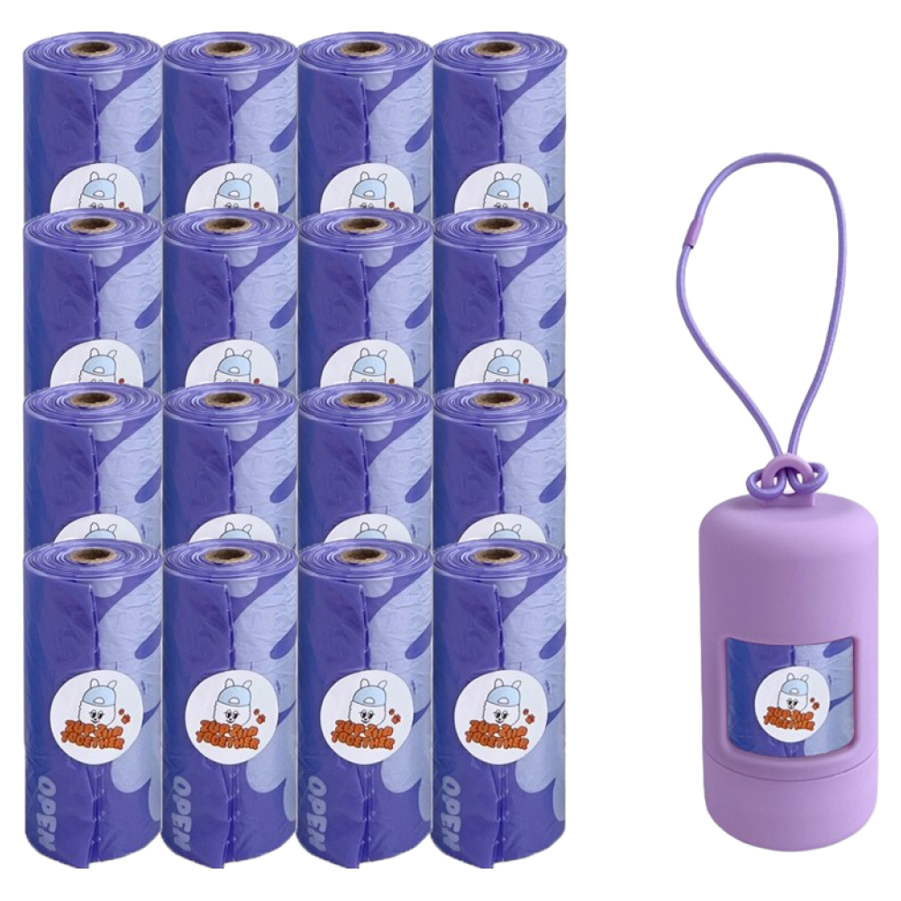 줍줍 강아지 배변봉투 풉백 똥봉투 똥츄 생분해 240매, 로얄퍼플, 1세트, 240개입 13,500원